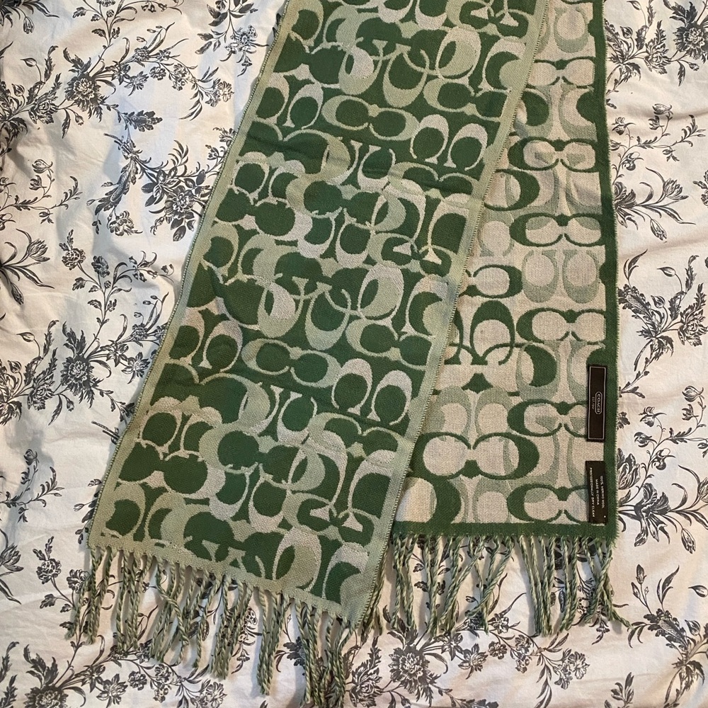 Coach muffler green scarf